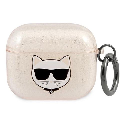 Karl Lagerfeld Glitter Choupette Case for AirPods 3 - Gold, Karl Lagerfeld 3666339009212 3666339009212