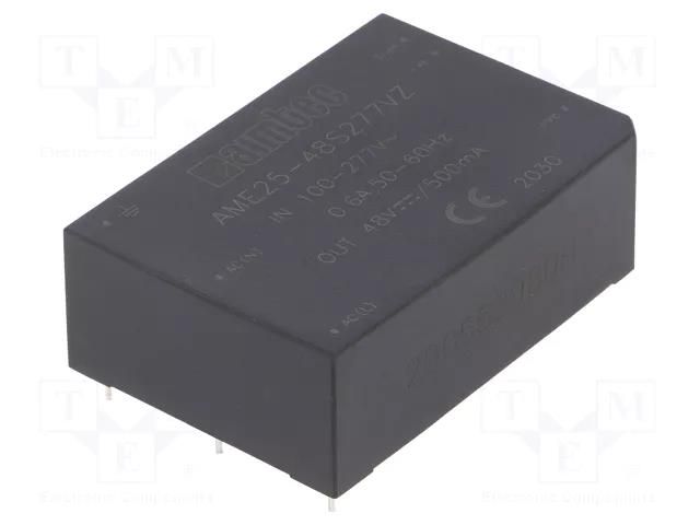 Converter: AC/DC; 25W; Uin: 85÷305VAC,100÷430VDC; Uout: 48VDC; 87% AIMTEC AME25-48S277VZ