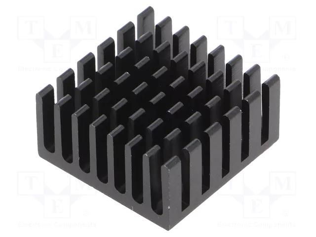 Heatsink: extruded; grilled; BGA,PGA; black; L: 20mm; W: 20mm; H: 10mm ALUTRONIC PG2020/10/SE/SF