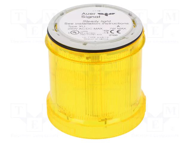 Yellow; bulb BA15D; 12÷250VDC; 12÷250VAC; IP66; Ø73x76mm; -30÷60°C AUER SIGNAL 900007900