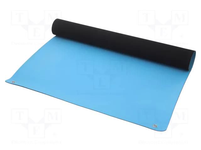 Mat: bench; ESD; blue (bright); L: 0.9m; Width: 0.6m; Thick: 2mm STATICTEC PRT-STW424013