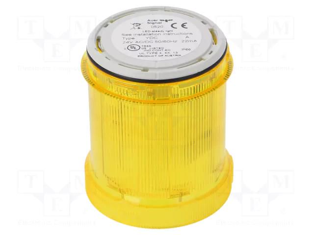 Module: light signaller; yellow; LED; 24VDC; 24VAC; IP66; Ø63x76mm AUER SIGNAL 901017405