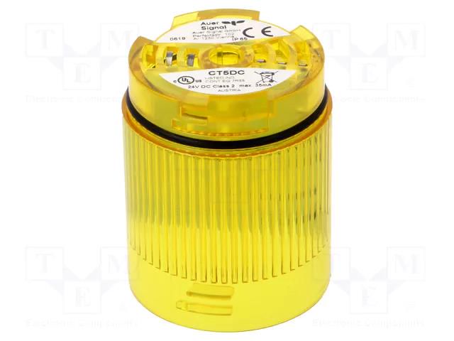 Module: light signaller; yellow; LED; 24VDC; IP65; Ø50x69mm AUER SIGNAL 915017005