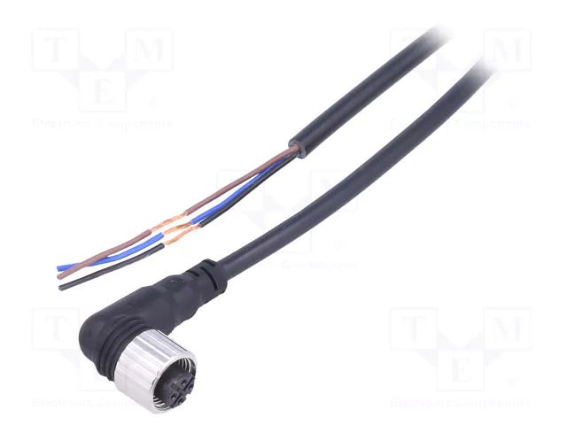 Cable: for sensors/automation; M12; PIN: 3; angled; 2m; plug; CL AUTONICS CLD3-2