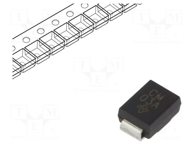 Diode: TVS; 600W; 32.75V; 11.3A; bidirectional; SMB; reel,tape; SMBJ VISHAY SMBJ33CA-E3/52