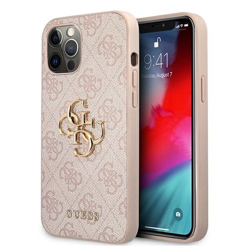 Guess 4G Big Metal Logo Case for iPhone 12 / 12 Pro - Pink, Guess 3666339006839 3666339006839