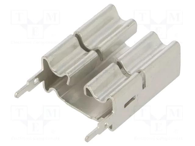 Heatsink: moulded; TO220; natural; L: 11mm; W: 22mm; H: 24mm; 19.5K/W ALUTRONIC CK990/SN