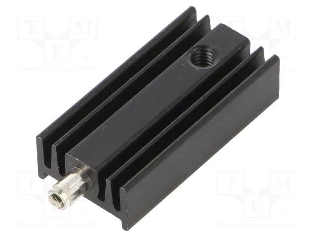 Heatsink: extruded; TO220; black; L: 25mm; W: 12.6mm; H: 6.5mm; 32K/W ALUTRONIC PR5/25/SE/LS