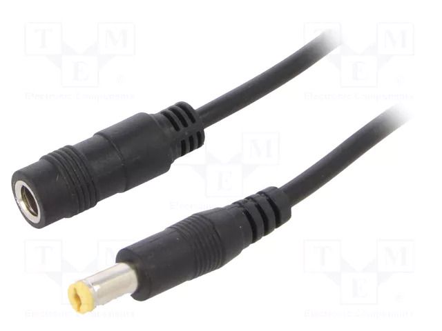 Cable; 2x0.5mm2; DC 5,5/2,1 plug,DC 5,5/2,1 socket; straight SUNNY ECJ15R2155STP2155S