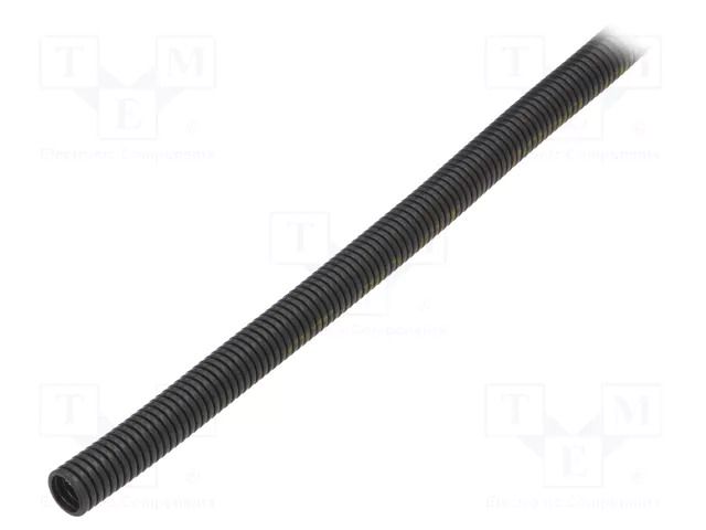 Protective tube; Size: 10; polyamide 12; black; L: 50m; PIS; UL94V-0 PMA I-PIST-10B
