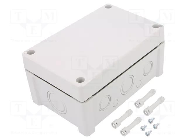 Enclosure: junction box; X: 122mm; Y: 187mm; Z: 90mm; wall mount; ABS FIBOX TAM191209