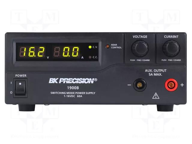 Power supply: laboratory; single-channel,adjustable; 1÷16VDC B&K PRECISION BK1900B