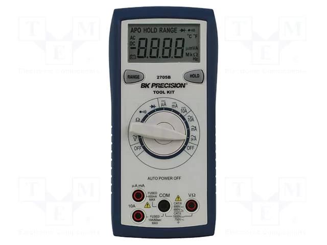 Digital multimeter; LCD; 3,75 digit (4000); 2x/s; 0÷50°C B&K PRECISION BK2705B