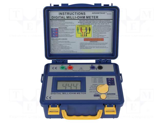 Milli-ohm meter; LCD; 3,5 digit; ±(0.5%+2digit) B&K PRECISION BK310