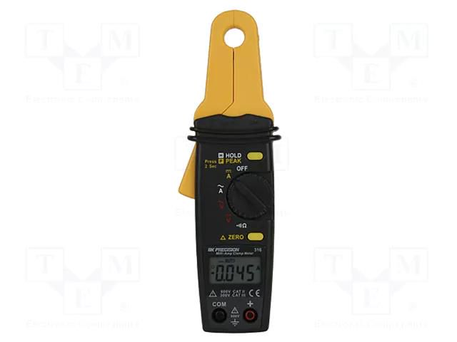 Meter: multifunction; digital,pincers type; LCD; 4-digit; 12mm B&K PRECISION BK316
