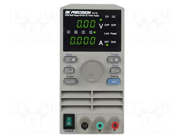 Power supply: laboratory; single-channel,multi- range; 0÷60VDC B&K PRECISION BK9110