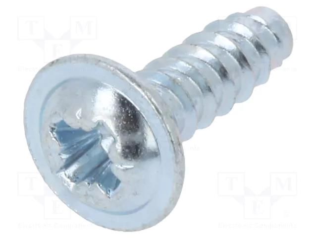 Screw; for plastic; with flange; 4.2x9.5; Head: button; Phillips BOSSARD B4.2X9.5/BN30905