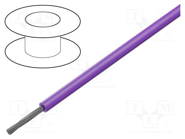 Wire; EcoGen®,EcoWire Metric; stranded; Cu; 0.25mm2; MPPE; violet ALPHA WIRE 67025-VI321