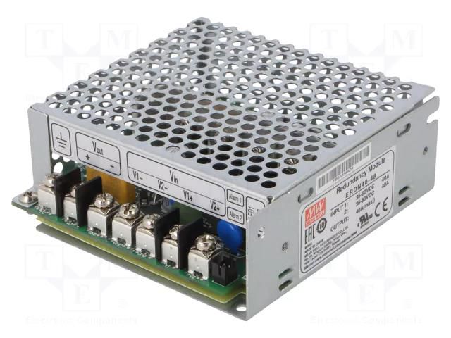 Module: redundancy; 48VDC; 40A; -40÷80°C; 36÷60VDC MEAN WELL ERDN40-48