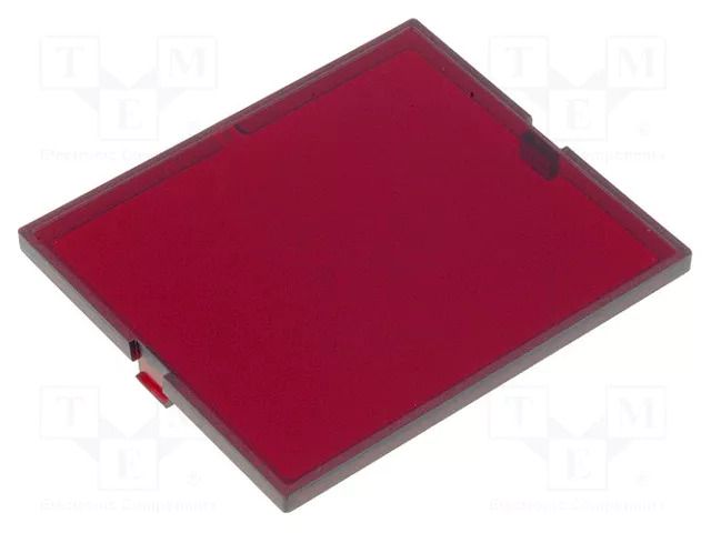 Front panel; X: 42mm; Y: 49mm; Z: 2.8mm; MODULBOX; red ITALTRONIC 3M/821P