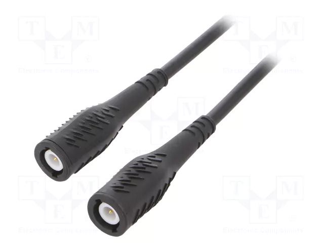 Test lead; 60VDC; 30VAC; 3A; BNC plug,both sides; Len: 1m; black ELECTRO-PJP PJP8150-50-100N
