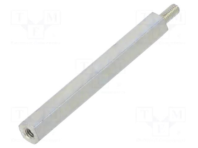 Screwed spacer sleeve; 40mm; Int.thread: M2,5; Ext.thread: M2,5 DREMEC TFM-M2.5X40/DR222