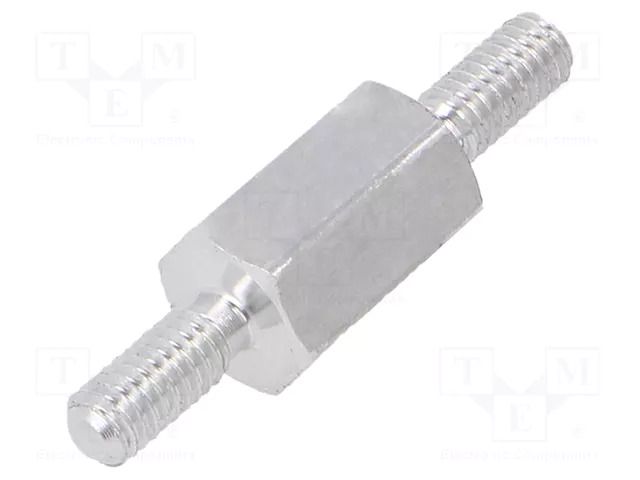 Screwed spacer sleeve; 8mm; Ext.thread: M2,5; hexagonal DREMEC TMM-M2.5X8/DR432