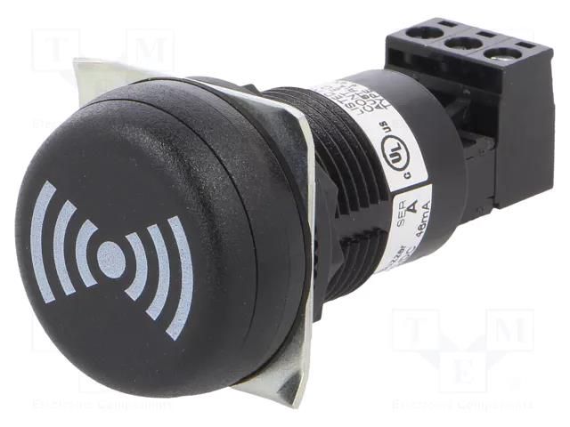 Signaller: sound; buzzer; 24VDC; 24VAC; ESK; IP65; black; on panel AUER SIGNAL 812500405