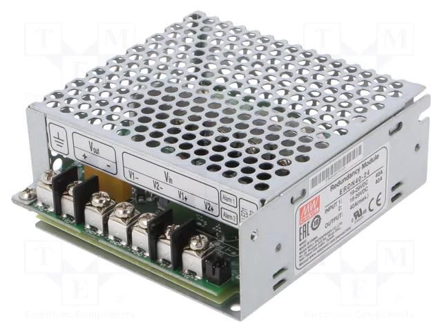 Module: redundancy; 24VDC; 40A; -40÷80°C; 19÷29VDC MEAN WELL ERDN40-24