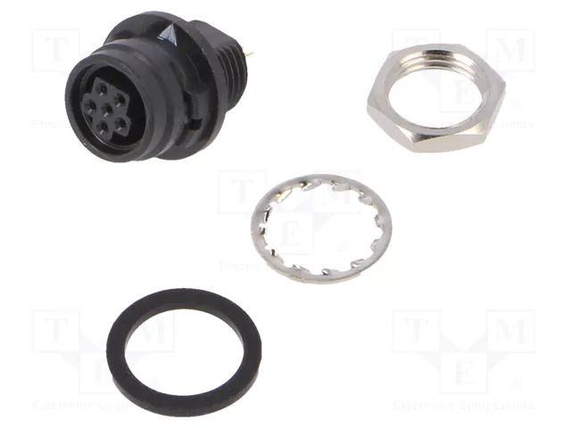 Connector: circular; push-pull; socket; PIN: 6; 2A; HR30; soldering HIROSE HR30-6R-6S-71