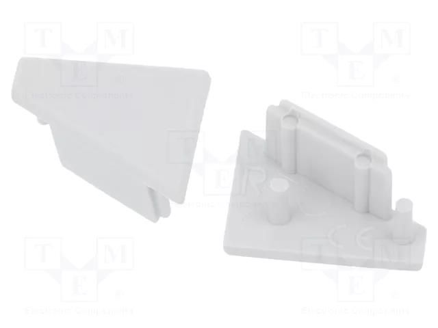 Cap for LED profiles; grey; 2pcs; ABS; CORNER10 TOPMET TOP-83150022