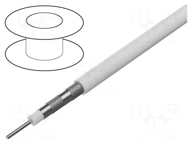 Wire: coaxial; wire; CCS; PVC; white; 20m; Øcable: 7.2mm Goobay GOOBAY-49761