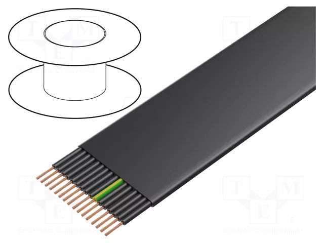 Wire; H07VVH6-F,PVC-Flach; 16G1.5mm2; unshielded; 450V,750V; Cu HELUKABEL PVC-FLACH-16G1.5