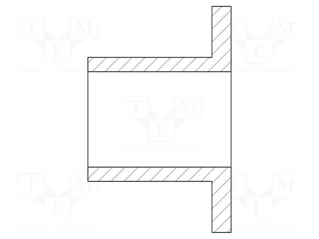 Insulating sleeve; Øint: 6.2mm; UL94V-2; polyamide 66; H: 2mm DREMEC DR8GE05V42640