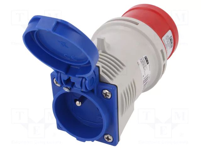 Connector: AC supply; adapter; male/female; 16A; 230VAC; IEC 60309 PCE 9433030
