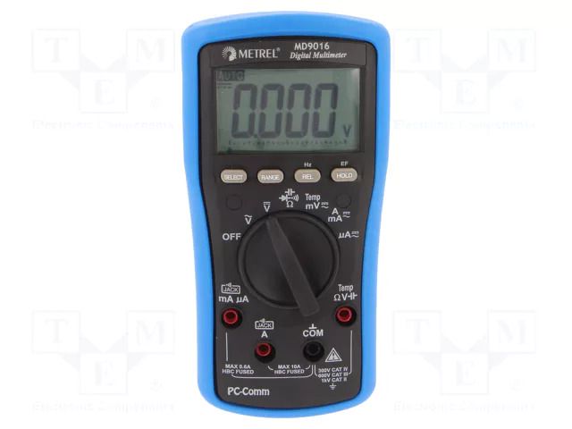 Digital multimeter; LCD; (6000); VDC: 60mV,1kV; VAC: 60mV,1kV METREL METR-MD9016