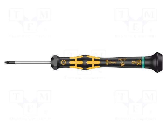 Screwdriver; precision; Torx®; TX05; ESD; Blade length: 40mm WERA WERA.05030121001