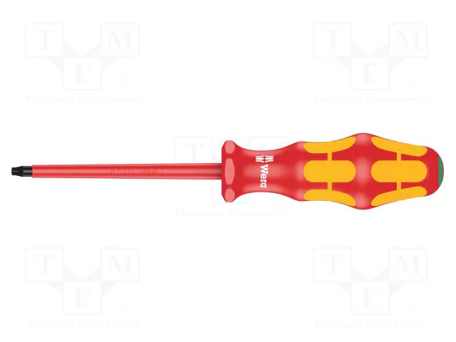 Screwdriver: insulated; Torx®; TX25; Blade length: 100mm; 1kVAC WERA WERA.05006176001