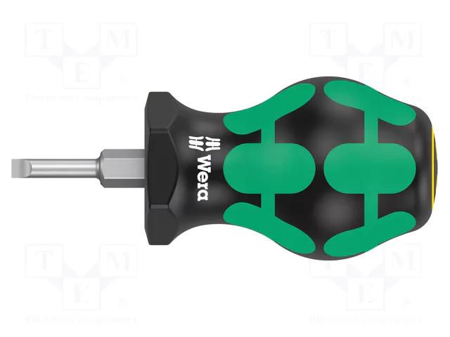 Screwdriver; slot; 3,5x0,6mm; STUBBY; Blade length: 24.5mm WERA WERA.05008840001