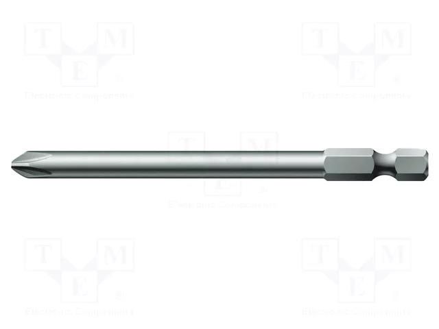 Screwdriver bit; Phillips; PH1; Overall len: 89mm WERA WERA.851/4ZP/89