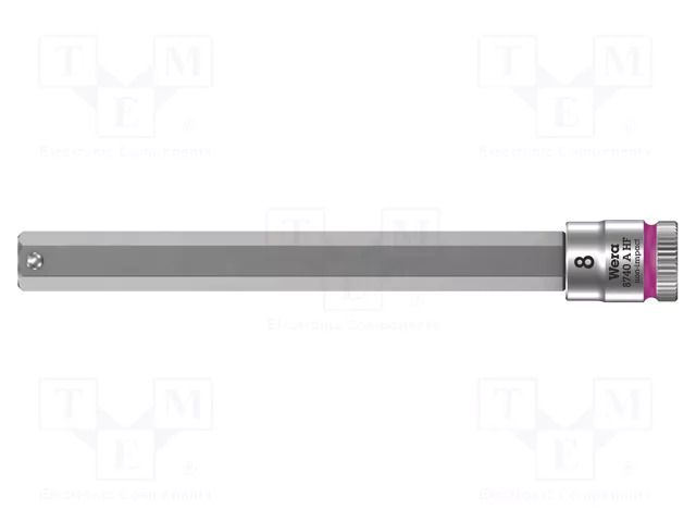 Socket; Hex Plus key,socket spanner; HEX 8mm; 1/4"; Zyklop WERA WERA.05003340001