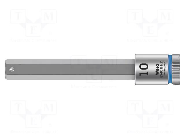 Socket; Hex Plus key,socket spanner; HEX 10mm; 3/8"; Zyklop WERA WERA.05003044001