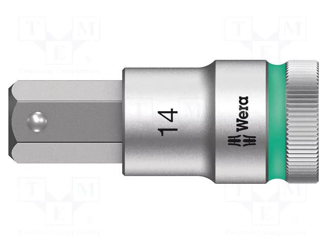 Socket; Hex Plus key,socket spanner; HEX 14mm; 1/2"; Zyklop WERA WERA.05003827001