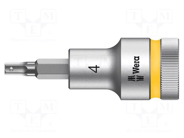 Socket; Hex Plus key,socket spanner; HEX 4mm; 1/2"; Zyklop WERA WERA.05003820001