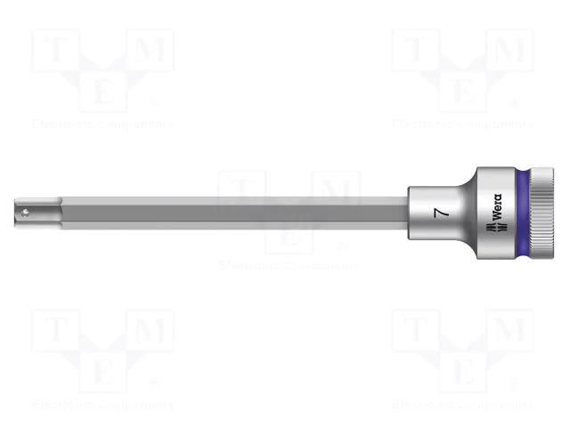 Socket; Hex Plus key,socket spanner; HEX 7mm; 1/2"; Zyklop WERA WERA.05003843001