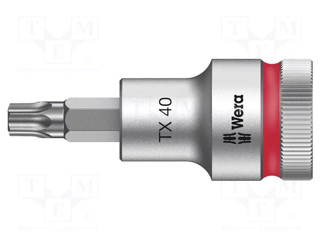 Socket; socket spanner,Torx®; Size: TX40; 1/2"; 60mm; Zyklop WERA WERA.05003834001