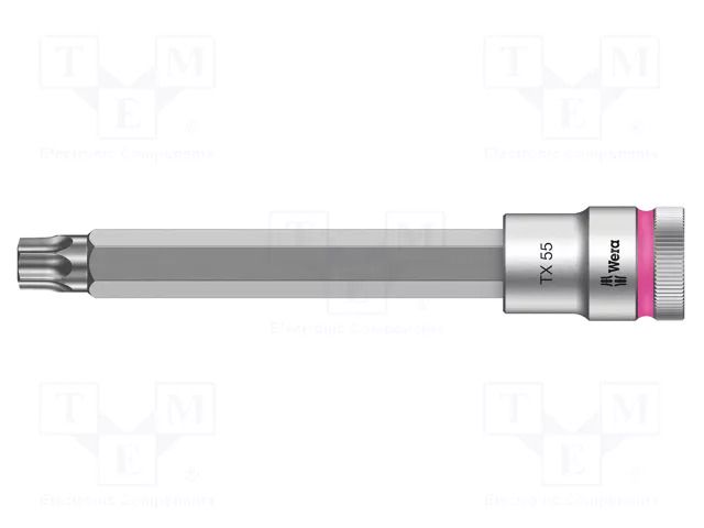 Socket; socket spanner,Torx®; Size: TX55; 1/2"; 140mm; Zyklop WERA WERA.05003857001