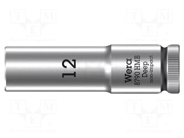 Socket; 6-angles,socket spanner; HEX 12mm; 3/8"; 8790 HMB Deep WERA WERA.05004534001