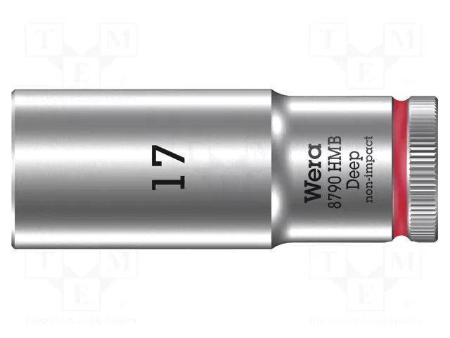Socket; 6-angles,socket spanner; HEX 17mm; 3/8"; 8790 HMB Deep WERA WERA.05004539001