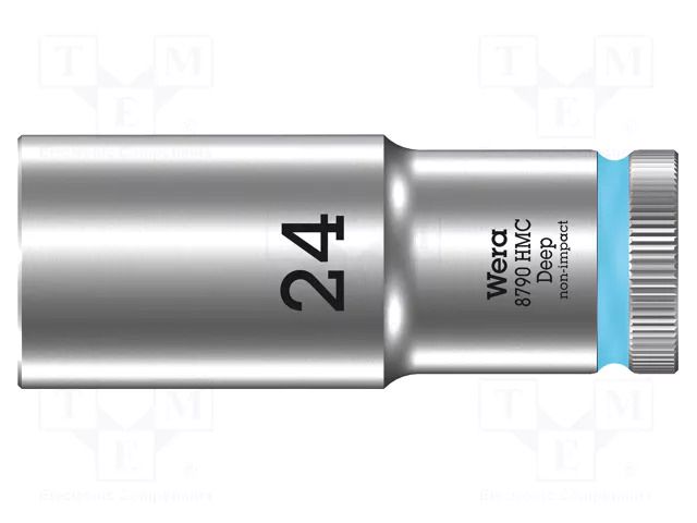 Socket; 6-angles,socket spanner; HEX 24mm; 1/2"; 8790 HMC Deep WERA WERA.05004563001